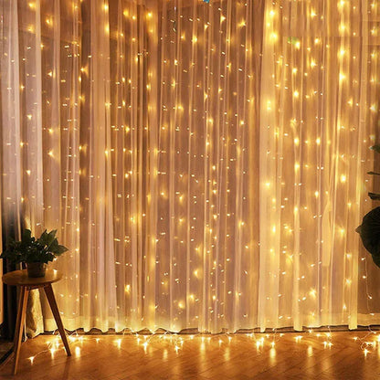 Christmas Lights Curtain Garland Merry Christmas Decor for Home 2025 Xmas