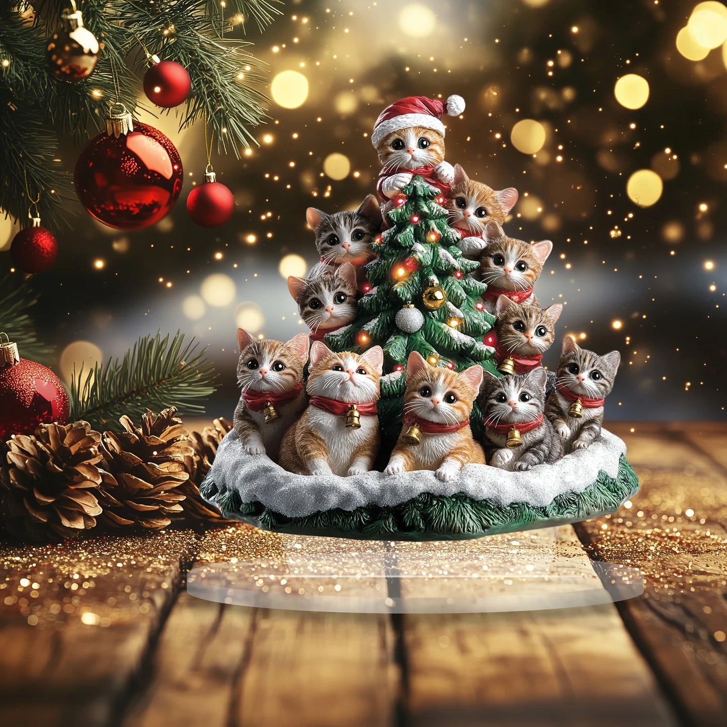 Acrylic Baby Cat Christmas decorations, kiiten ornaments, car mirrors, key chains,