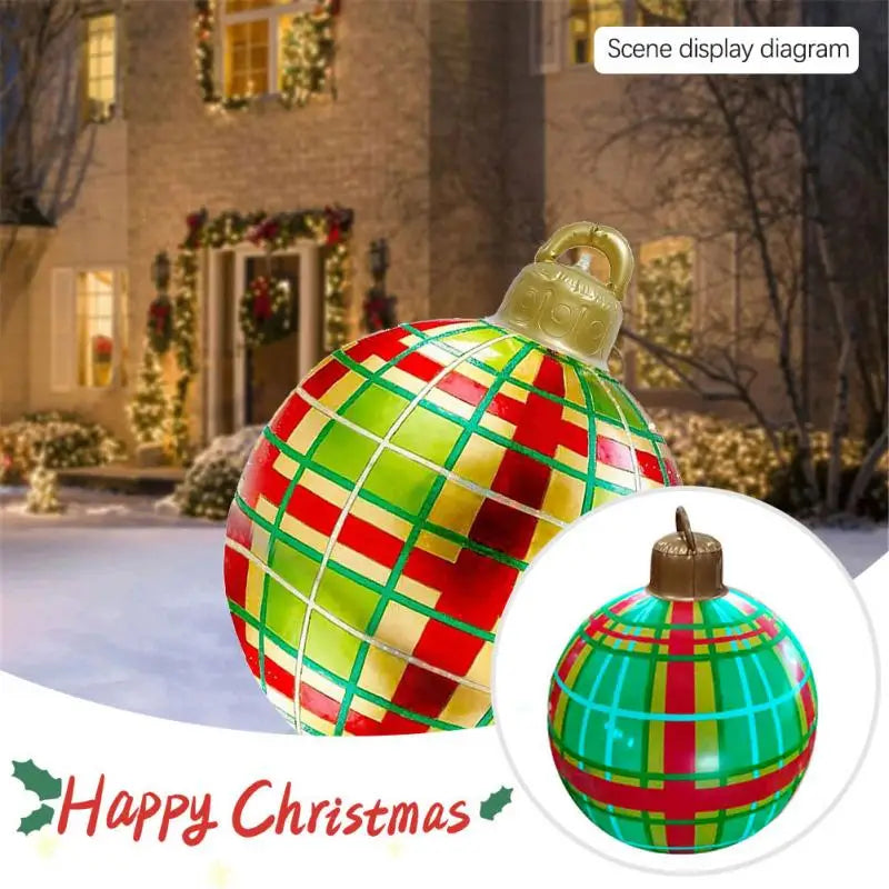 60cm Outdoor Christmas Inflatable Decorated Ball PVC Giant Big Large Balls