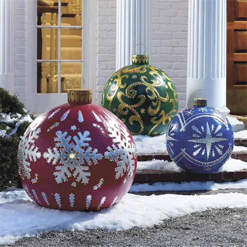 60cm Outdoor Christmas Inflatable Decorated Ball PVC Giant Big Large Balls