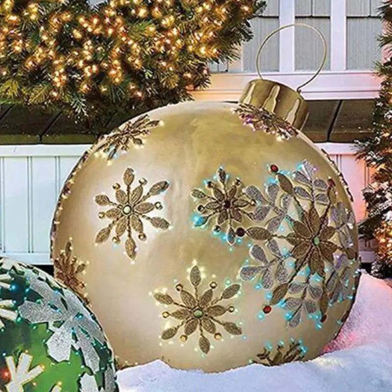 60cm Outdoor Christmas Inflatable Decorated Ball PVC Giant Big Large Balls