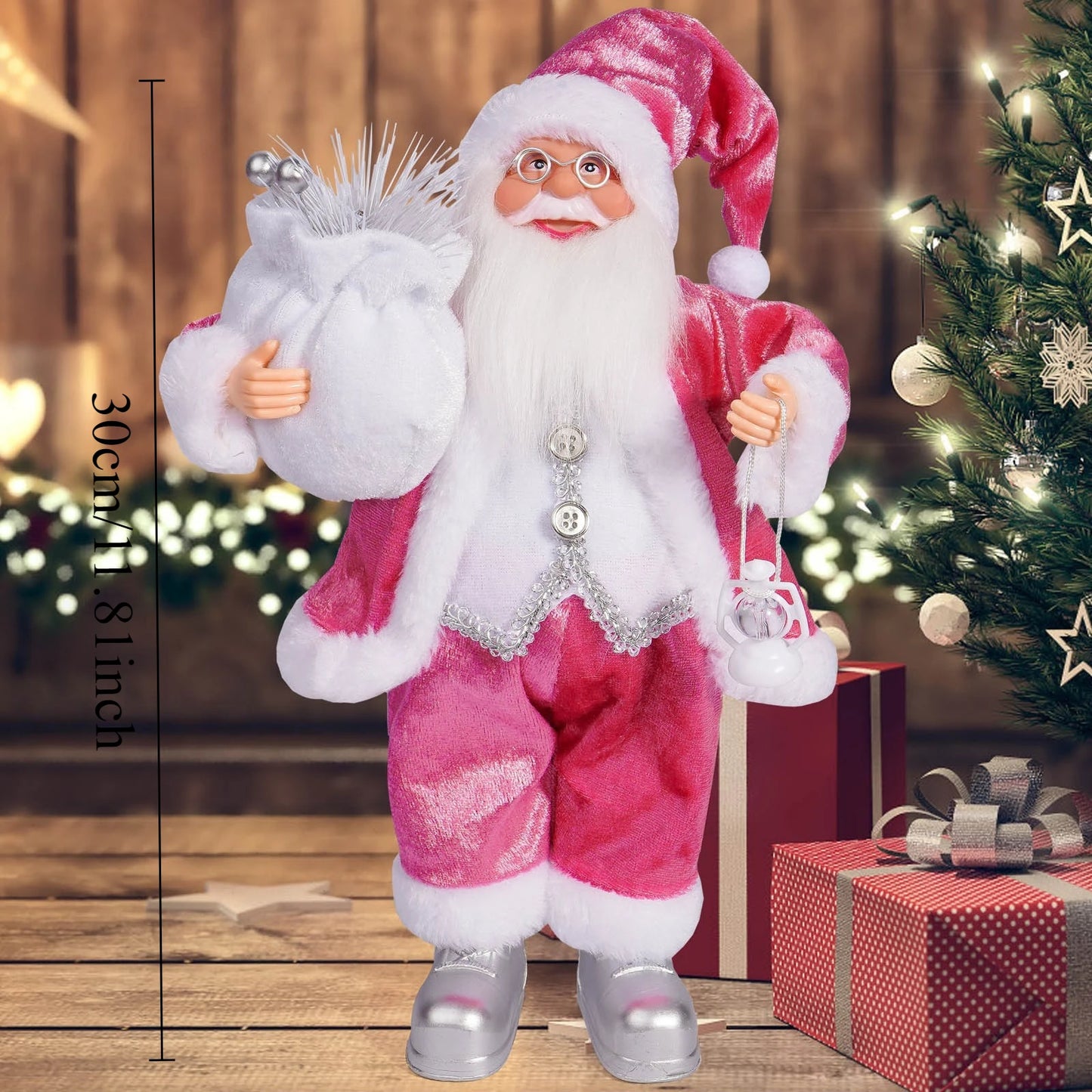1 new Santa Claus statue ornaments, suitable for Christmas desktop