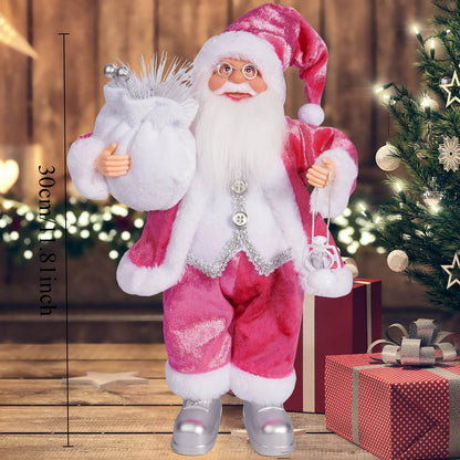 1 new Santa Claus statue ornaments, suitable for Christmas desktop