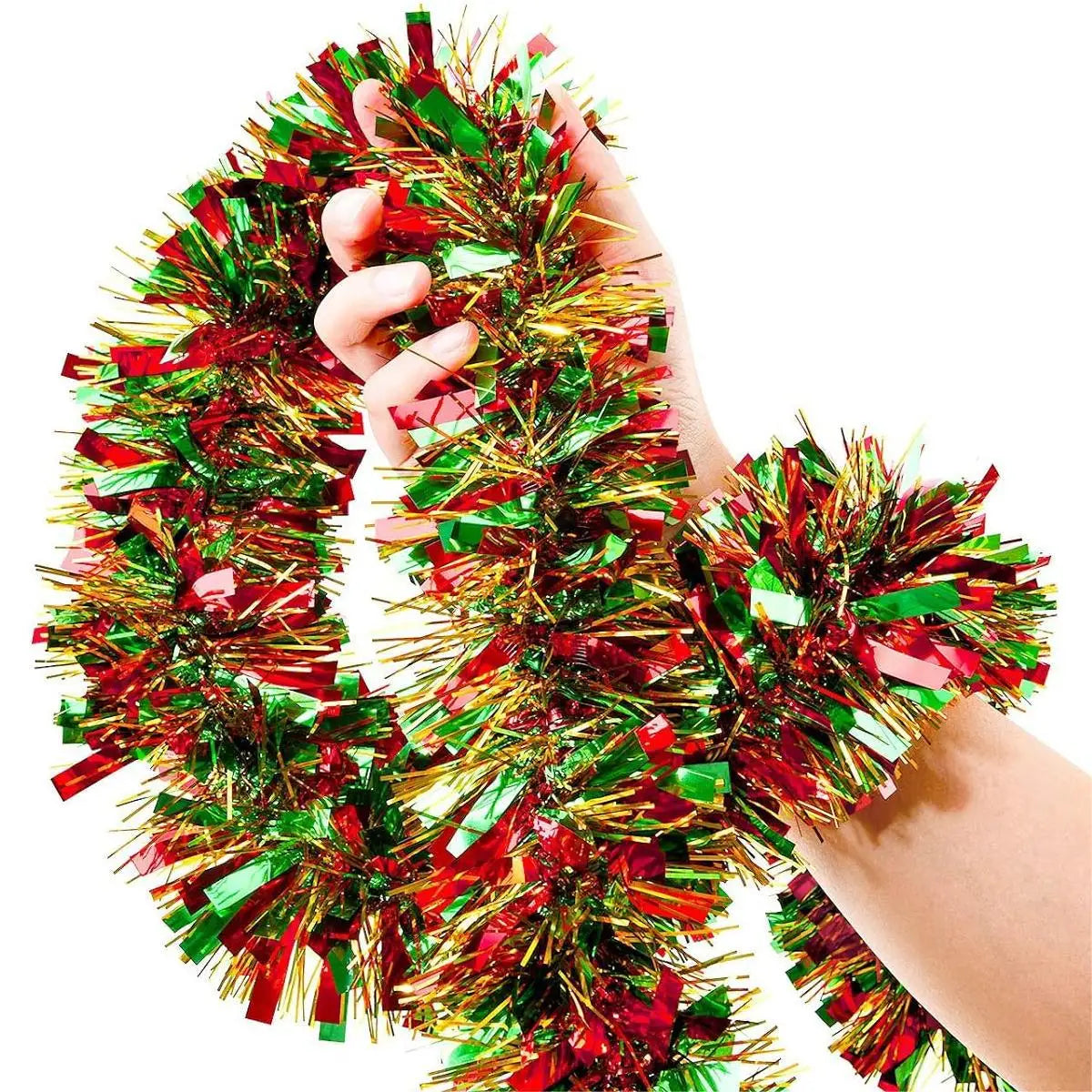 Christmas Tree Decorations Christmas Tinsel Garland Metallic Shiny Garland