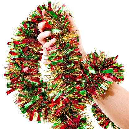 Christmas Tree Decorations Christmas Tinsel Garland Metallic Shiny Garland