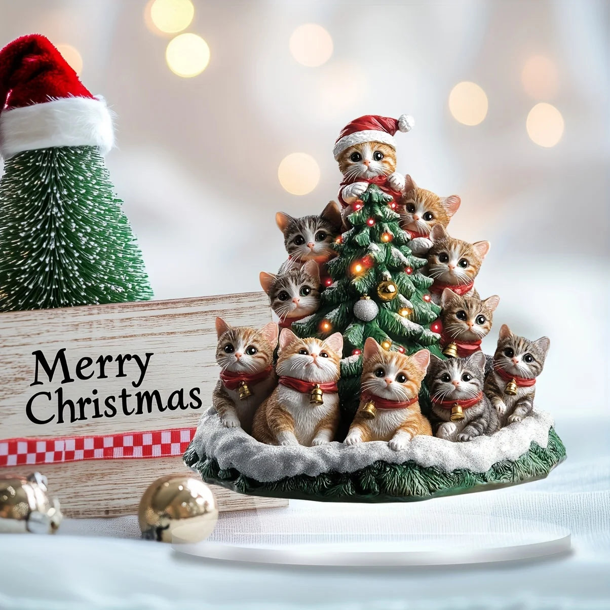 Acrylic Baby Cat Christmas decorations, kiiten ornaments, car mirrors, key chains,