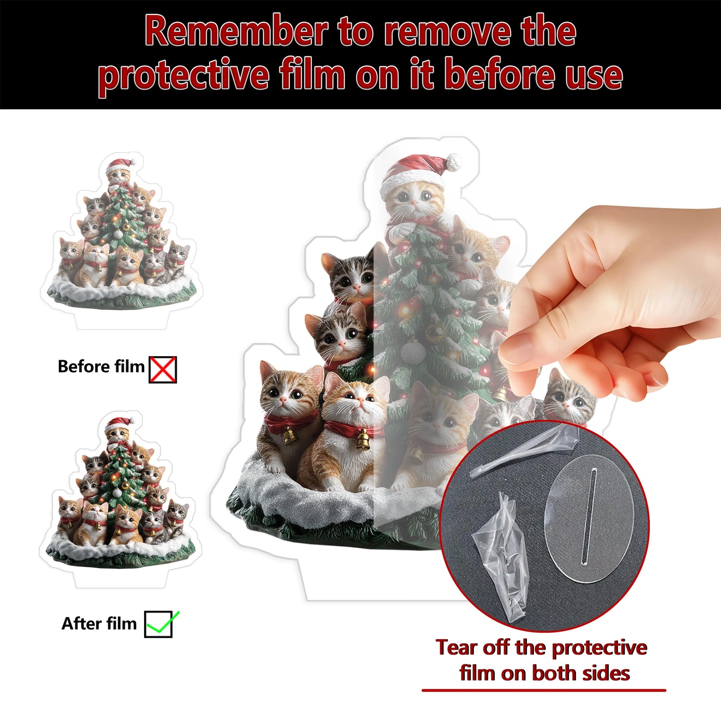 Acrylic Baby Cat Christmas decorations, kiiten ornaments, car mirrors, key chains,