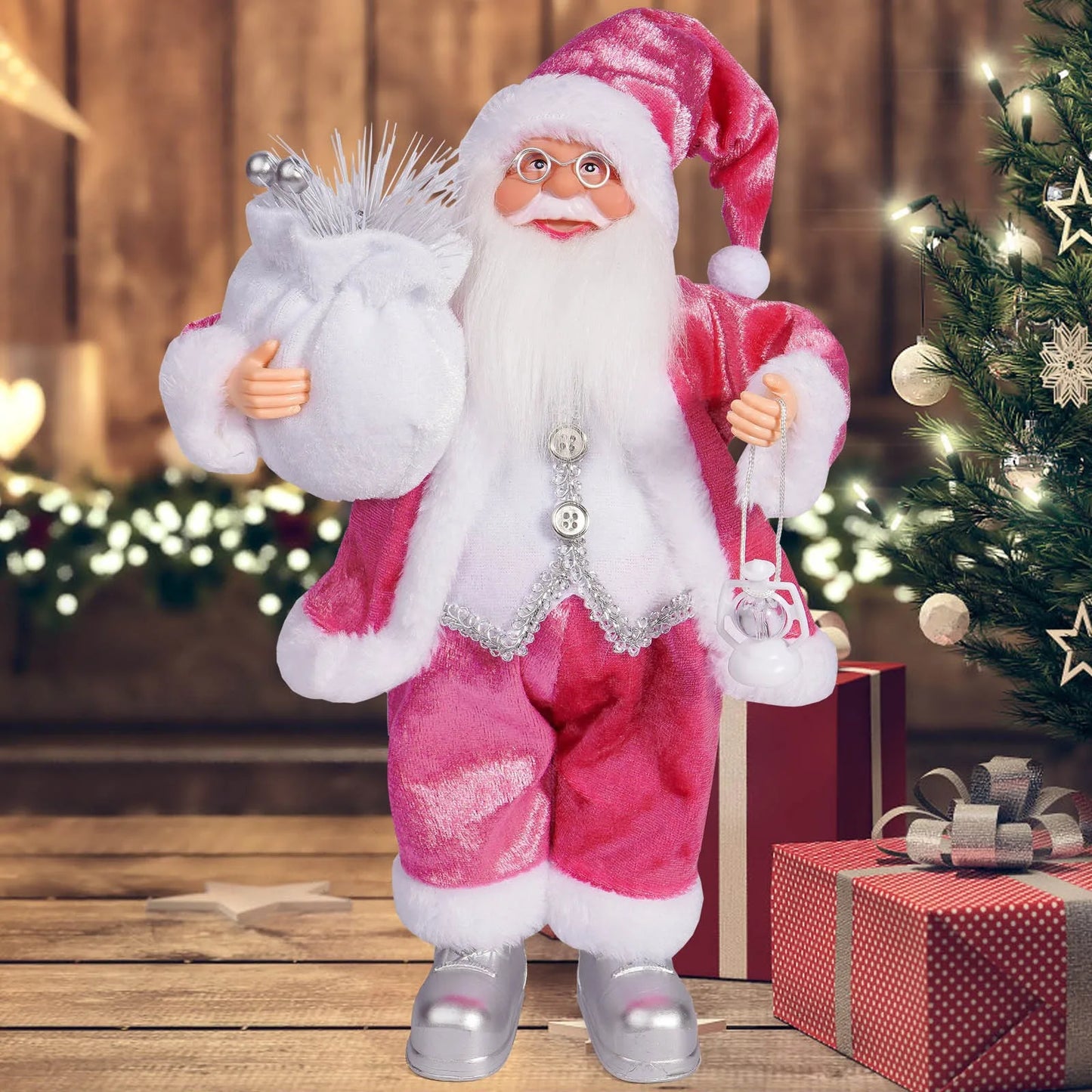 1 new Santa Claus statue ornaments, suitable for Christmas desktop