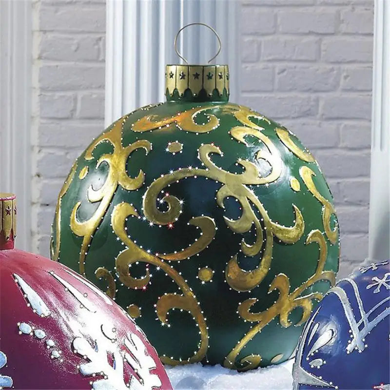 60cm Outdoor Christmas Inflatable Decorated Ball PVC Giant Big Large Balls