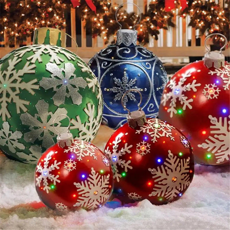 60cm Outdoor Christmas Inflatable Decorated Ball PVC Giant Big Large Balls