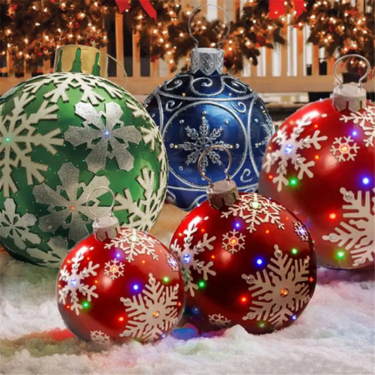 60cm Outdoor Christmas Inflatable Decorated Ball PVC Giant Big Large Balls