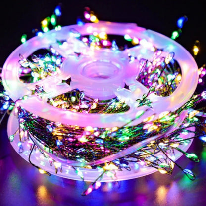 220V EU Plug 30M/50M/75M LED Tree Firecracker Copper Wire String Garden