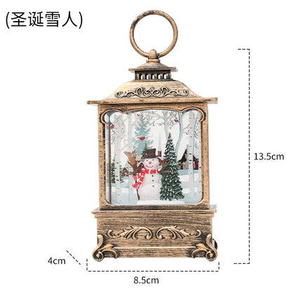 Lighted Christmas Snow Globe Lantern Battery Operated LED Night Light