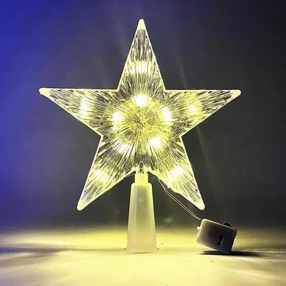 15cm Christmas Tree Decoration Stars Warm White Lights Home Room Decor