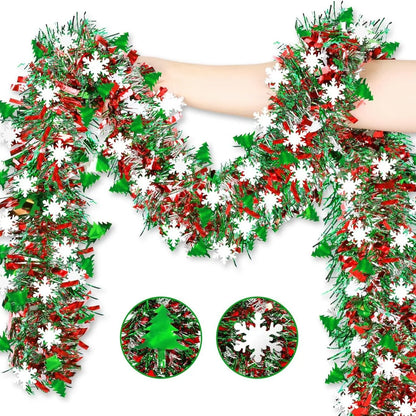 Christmas Tree Decorations Christmas Tinsel Garland Metallic Shiny Garland